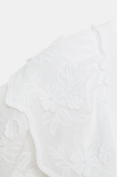 T-SHIRT À MANCHES COURTES ET VOLANTS - Blanc de Zara - Image 6