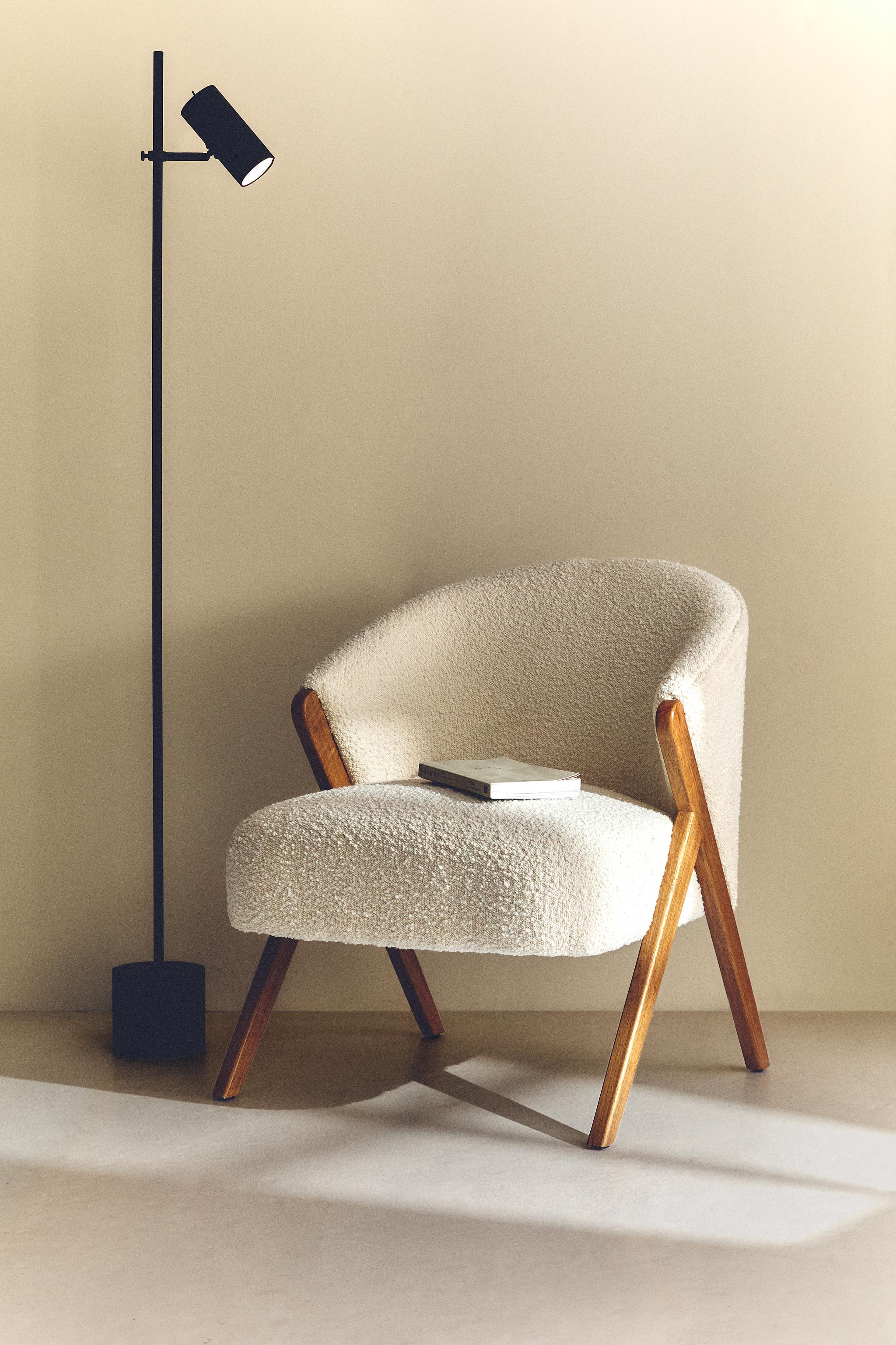 UPHOLSTERED BOUCLÉ ACCENT CHAIR Ecru ZARA United Kingdom