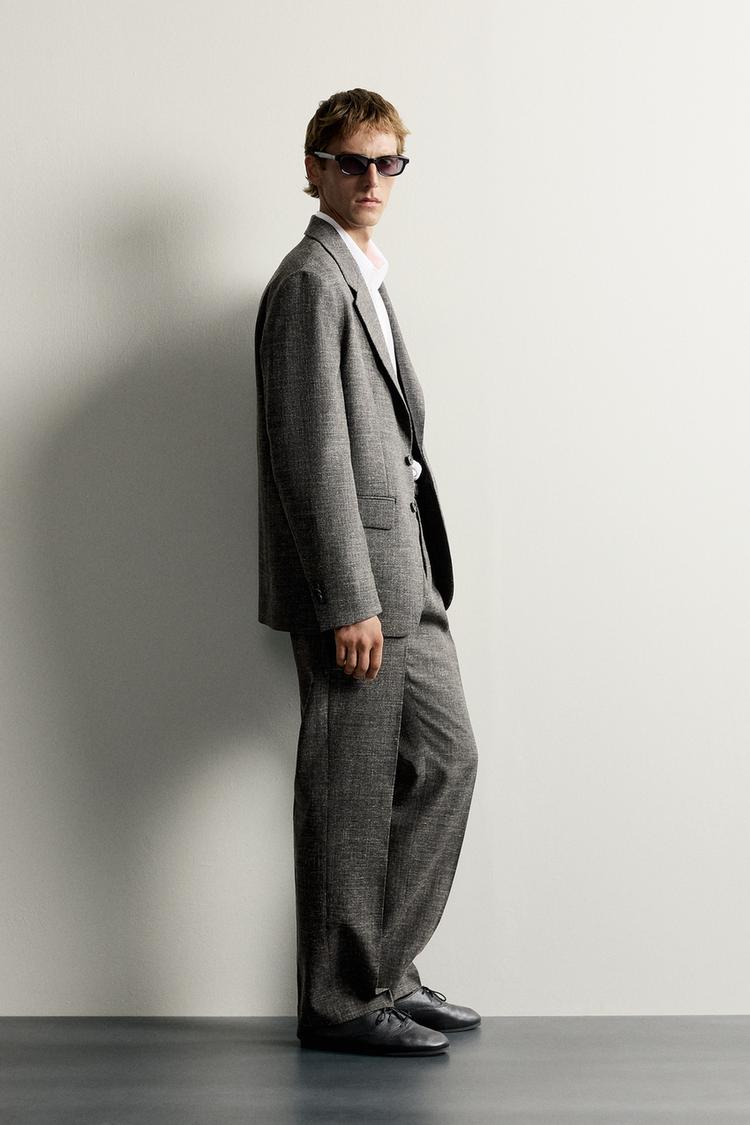 SAKO DE TRAJE DE LANA Y LINO AARON LEVINE X ZARA 4