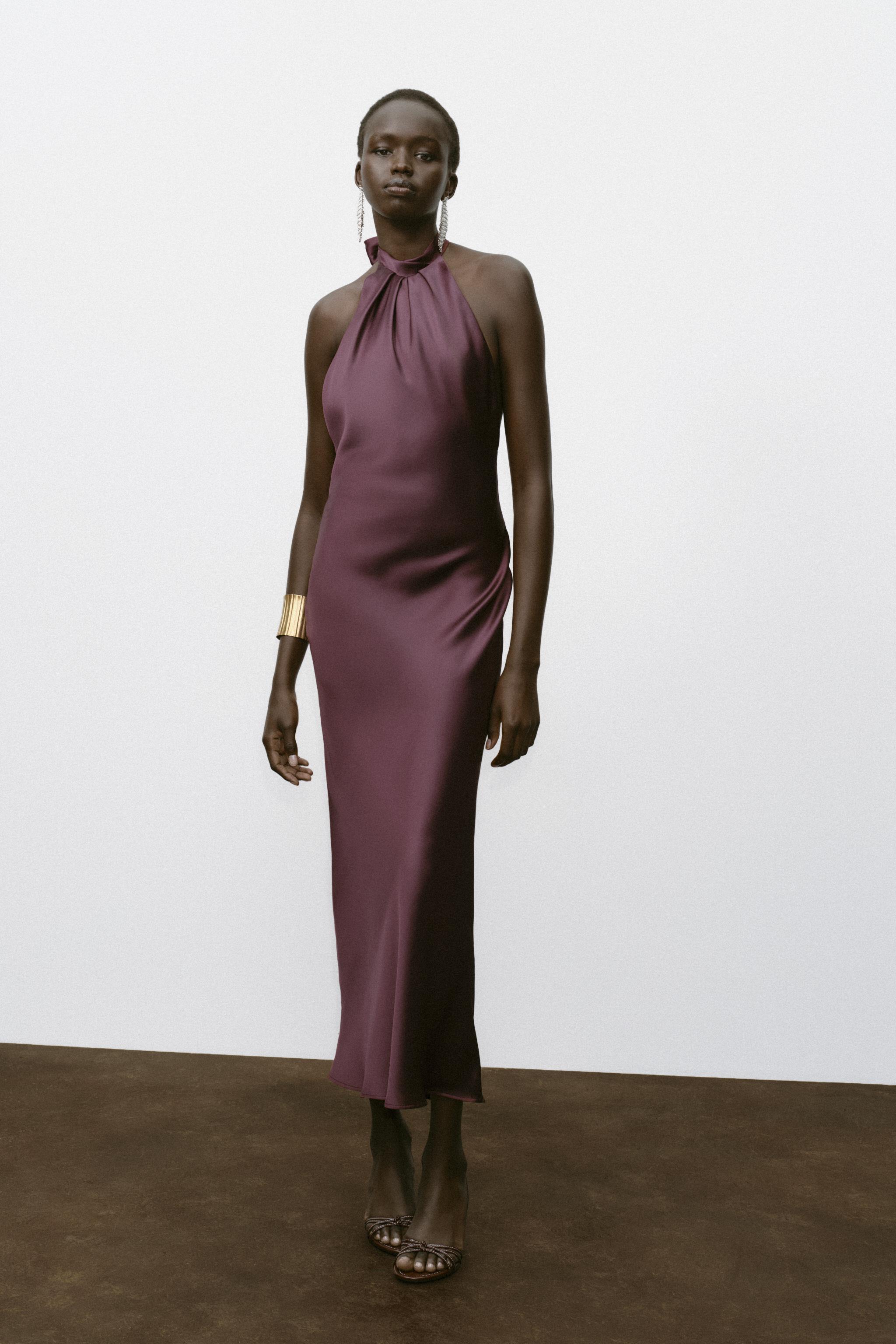 ベルベット　スパンコールドレス　成人式　結婚式　zara パーティドレス　y2k ウェディングゲストドレス - レディース | ZARA 日本