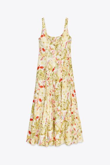 ROBE IMPRIMÉE AVEC LIN ZW COLLECTION - Imprimée de Zara - Image 6