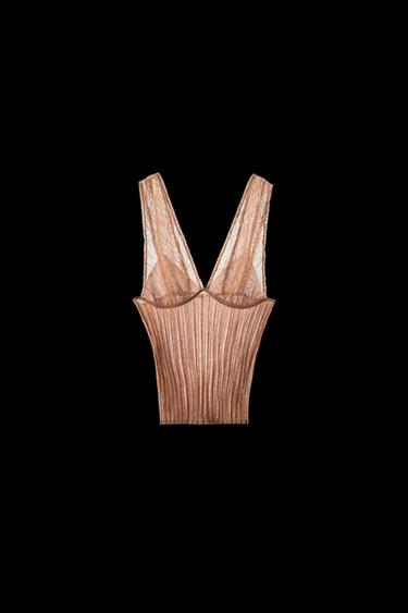LACE TOP - Rust by Zara - Image 0