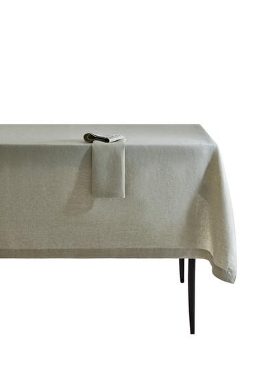 TISCHDECKE AUS GEWASCHENEM LEINEN - Grünlich von Zara