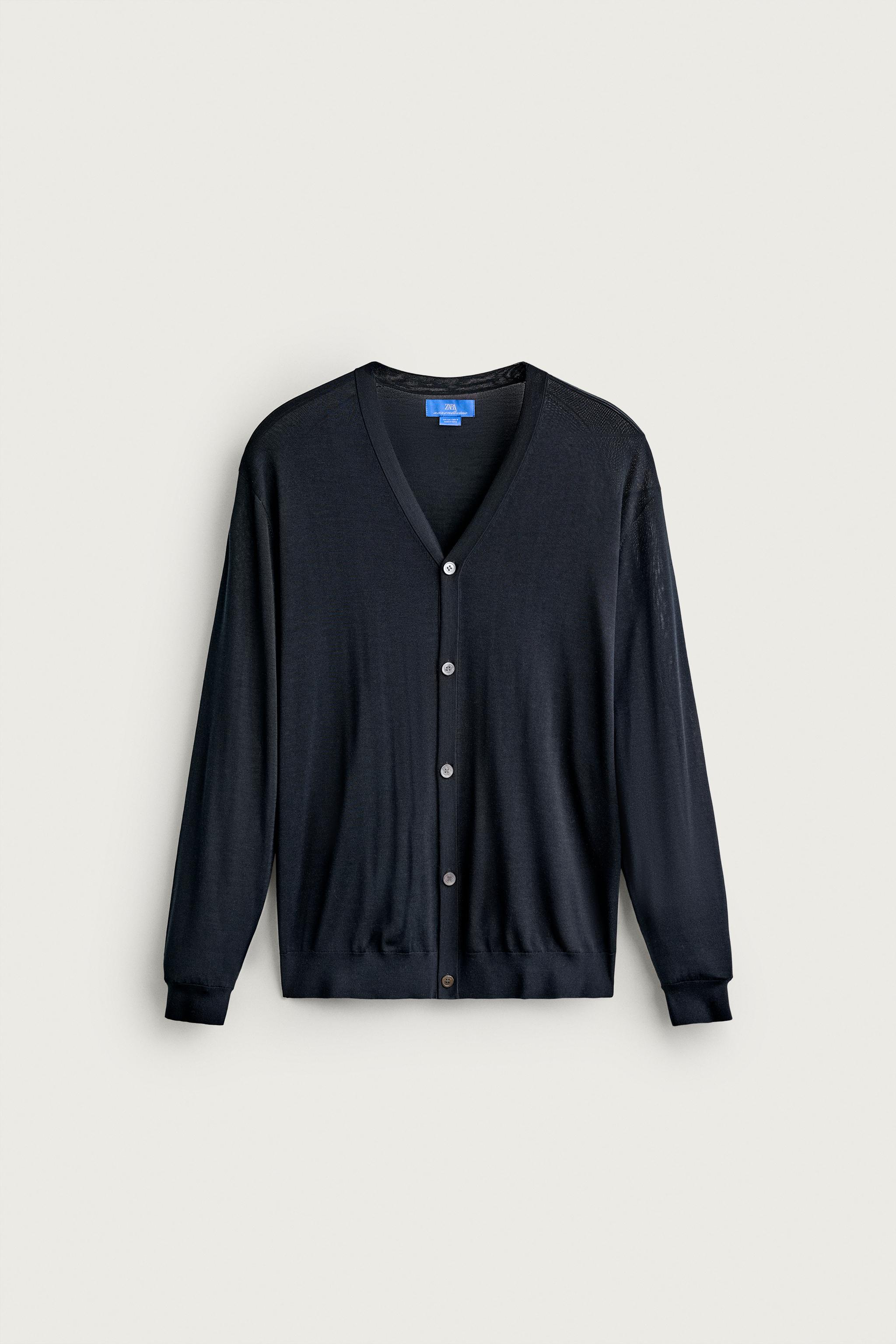 100% SILK LIGHTWEIGHT CARDIGAN AARON LEVINE X ZARA