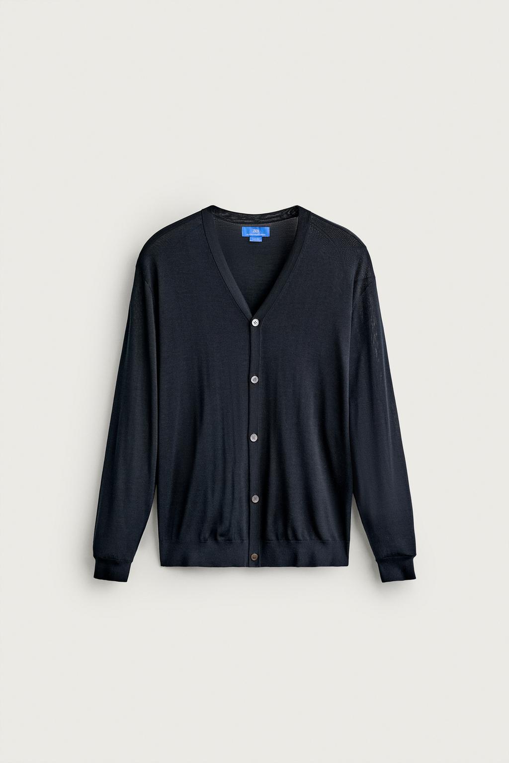 LIGHTWEIGHT 100% SILK CARDIGAN AARON LEVINE X ZARA