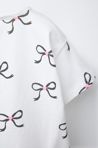 PRINTED T-SHIRT - Oyster-white by Zara - Image 3