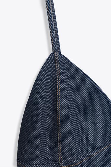 TWILL MIDI DRESS WITH TOPSTITCHING - Indigo by Zara - Image 5