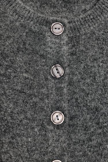 SOFT KNIT CARDIGAN - Mid-grey by Zara - Image 6