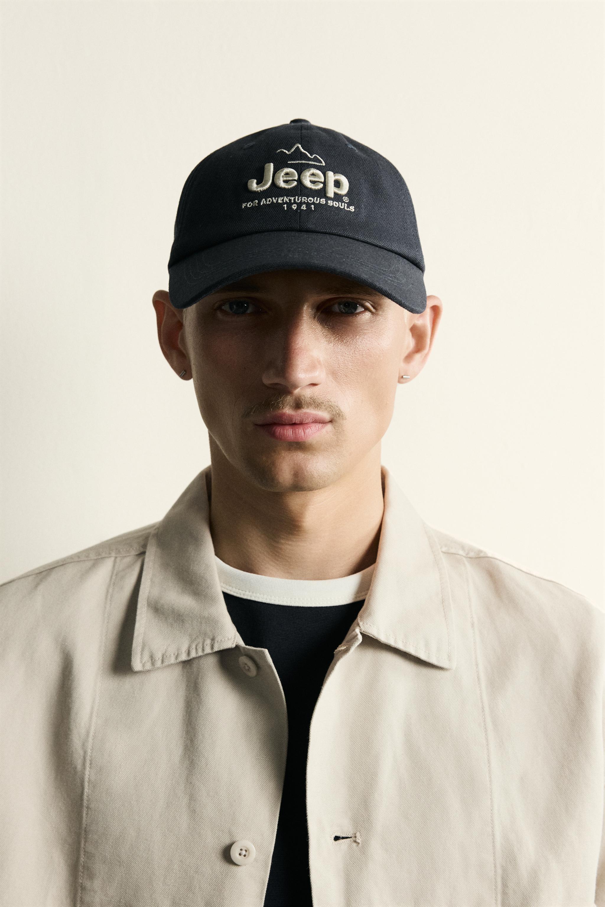 JEEP® テキスト刺繍キャップ - ネイビーブルー | ZARA Japan / 日本