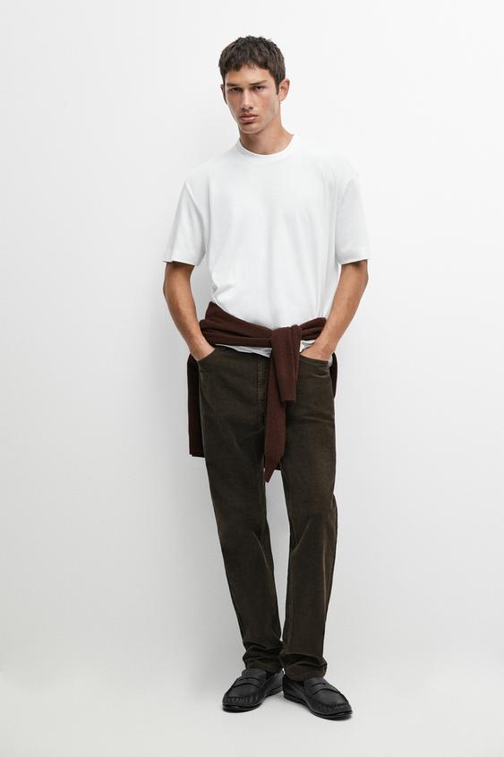 Zara 100% cotton interlock short sleeve T-shirt - White - Image 0