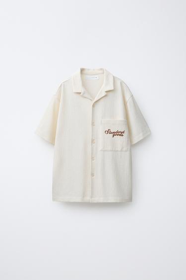 قميص بملمس نصي - خَام الخاص بـ Zara