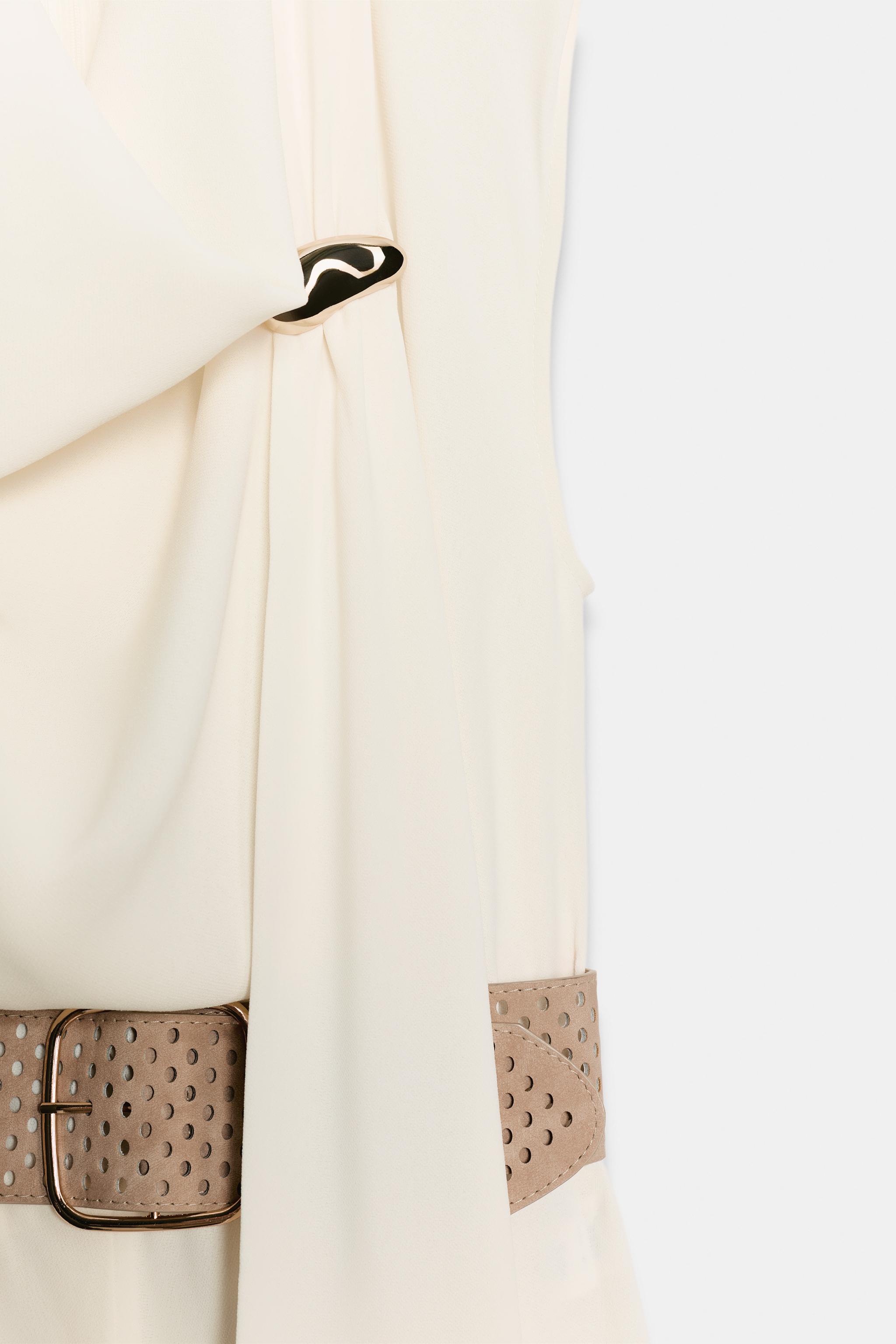 GOLD-TONE HARDWARE BELTED JUMPSUIT