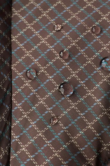 CHECK PUFFER JACKET - Brown by Zara - Image 8