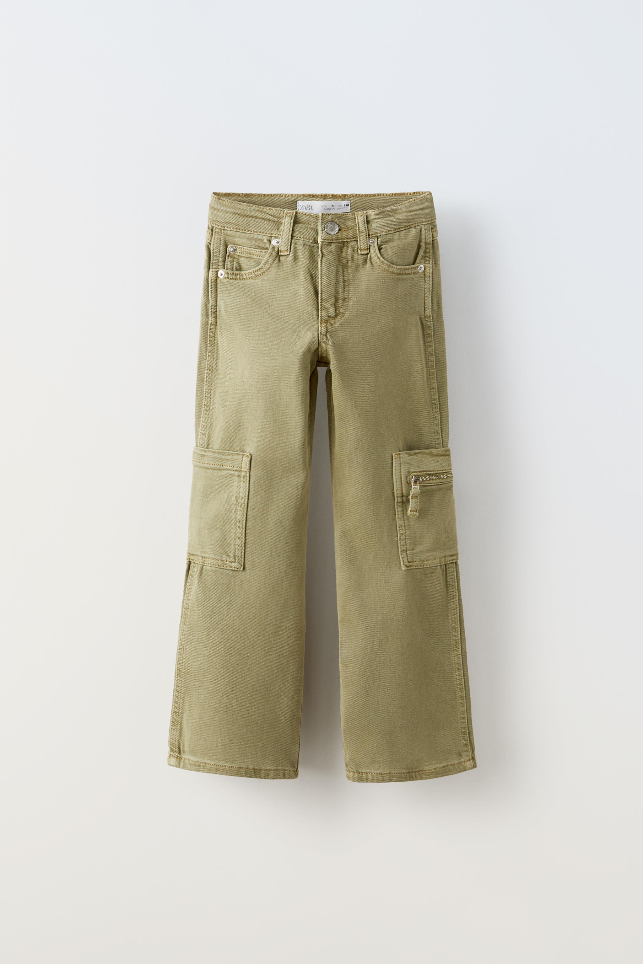 Zara green store cargo pants