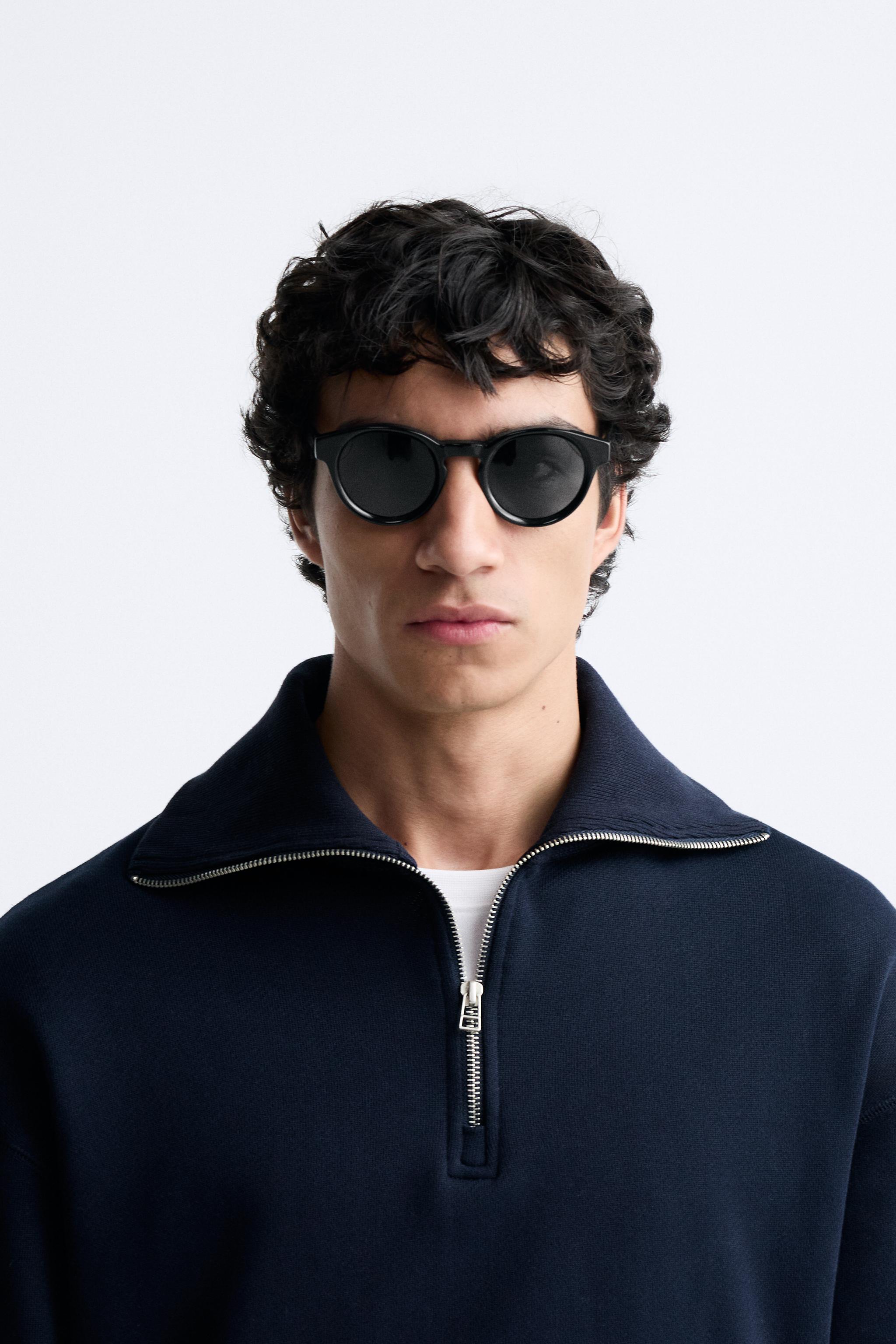 ROUND SUNGLASSES - Black | ZARA United States