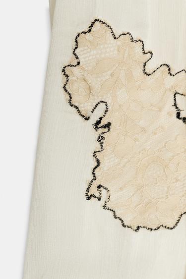 ZW COLLECTION EMBROIDERED CAMISOLE TOP - Black / White by Zara - Image 6