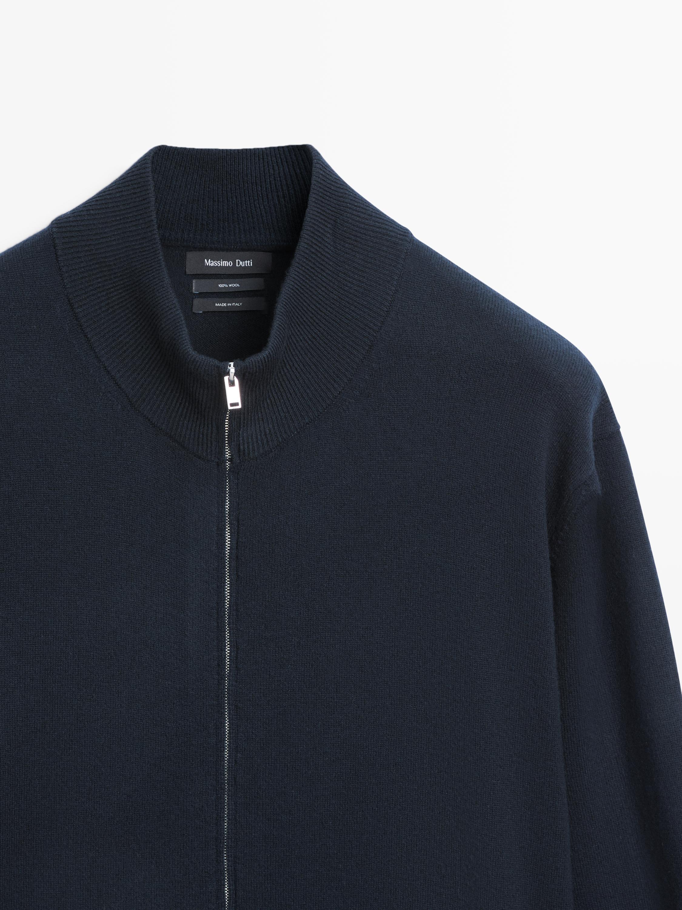 Cardigan 100 % laine à fermeture Éclair