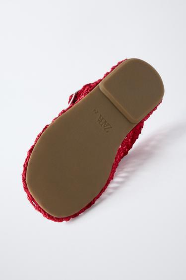 BALLERINES AJOURÉES - Rouge de Zara - Image 5