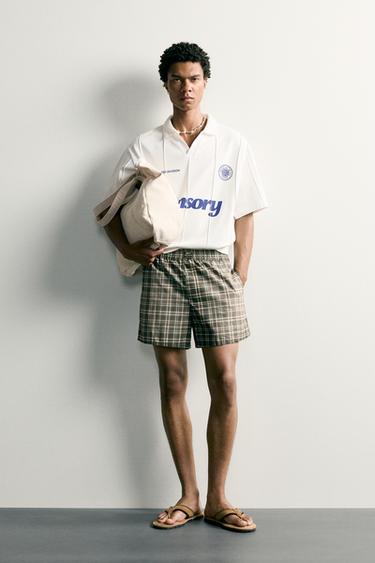 Zara 復古足球風休閒版POLO衫 - 磨白色 - 圖片 0