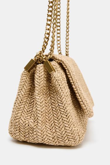 METALLIC CHAIN CROSSBODY BAG - Light beige by Zara - Image 4