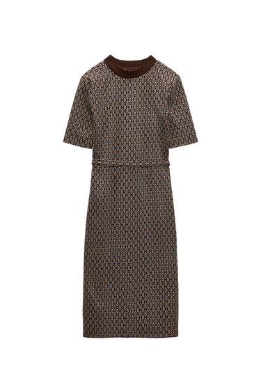 JACQUARD MIDI DRESS