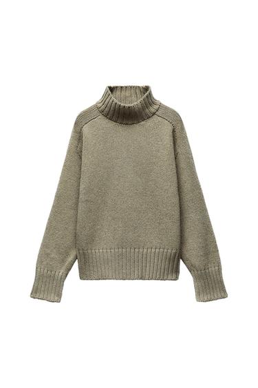 HIGH COLLAR KNIT SWEATER