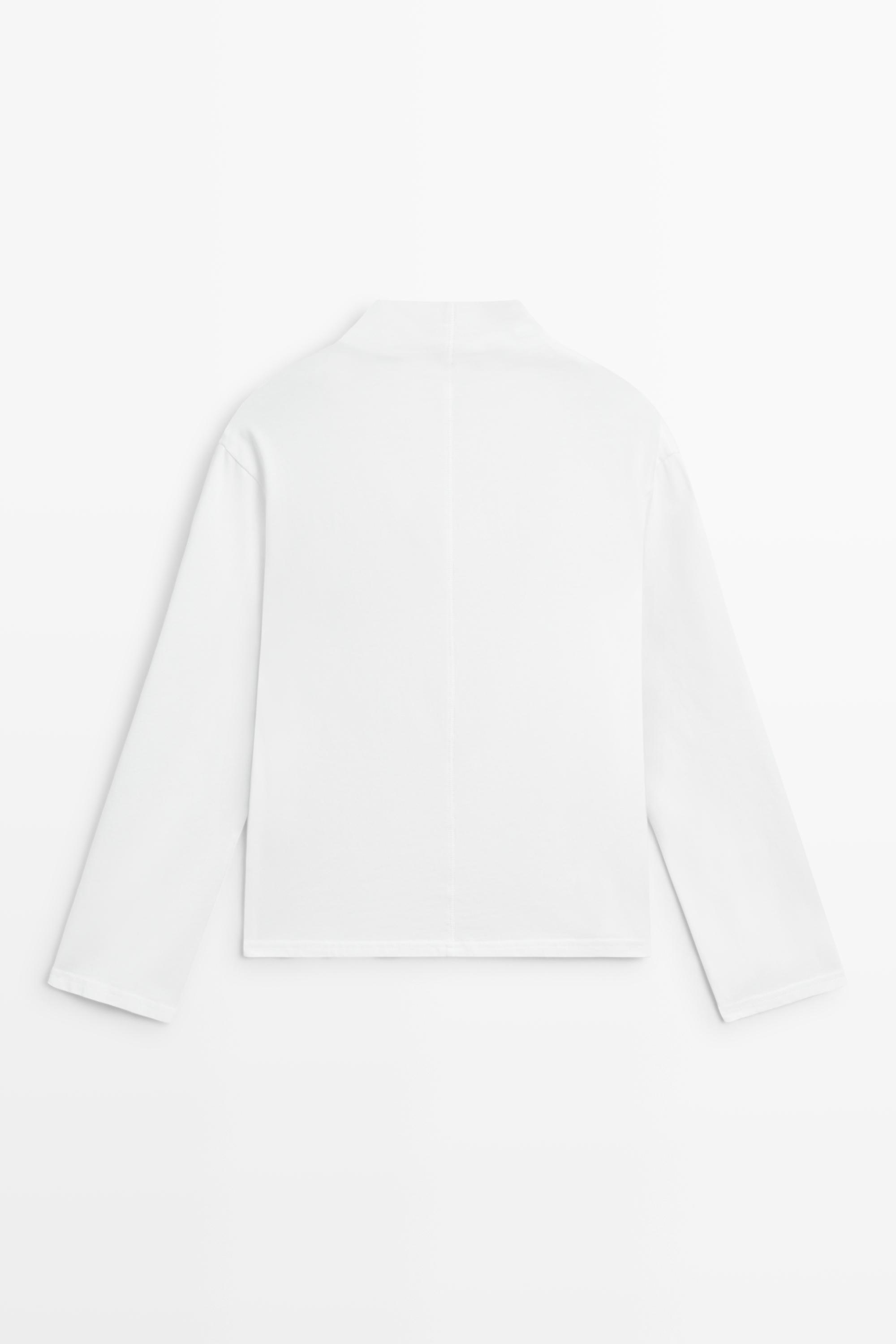 T-shirt 100 % coton à col drapé