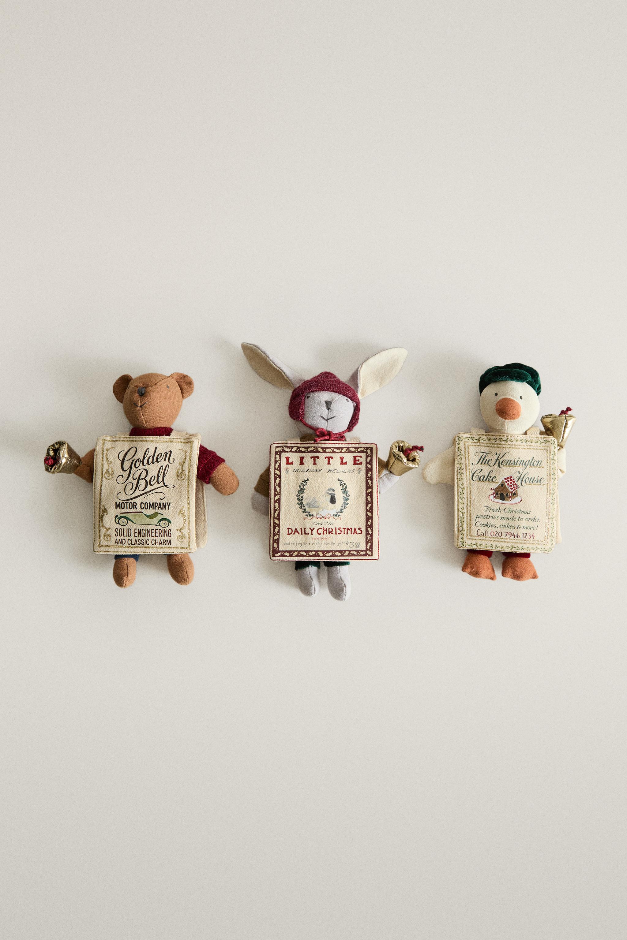 KIDS' CHRISTMAS ANIMAL PLUSH TOYS (3 PACK)