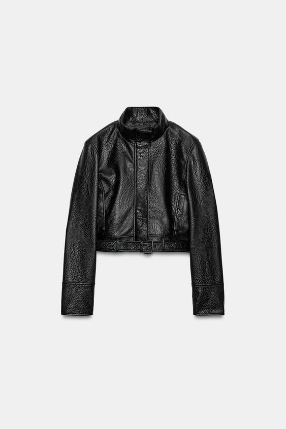 LEATHER EFFECT JACKET - Black by Zara - Image 0