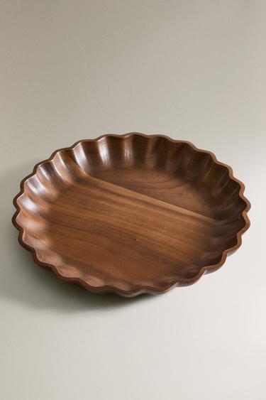 SCALLOPED SERVING DISH - Brown by Zara - Image 1