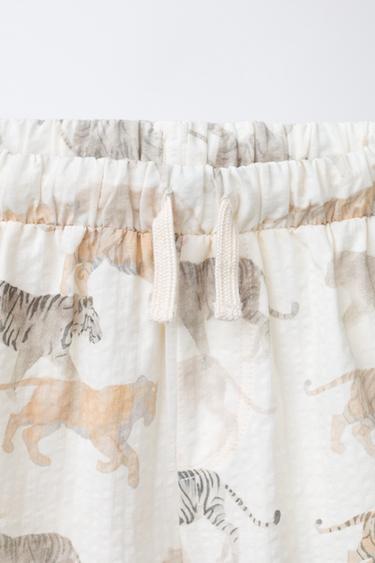 ANIMAL PRINT BERMUDA SHORTS - Light beige by Zara - Image 2