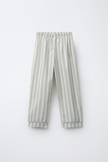 6-14 YEARS/ STRIPED SHIRT AND TROUSERS PYJAMAS - Green by Zara - Image 3