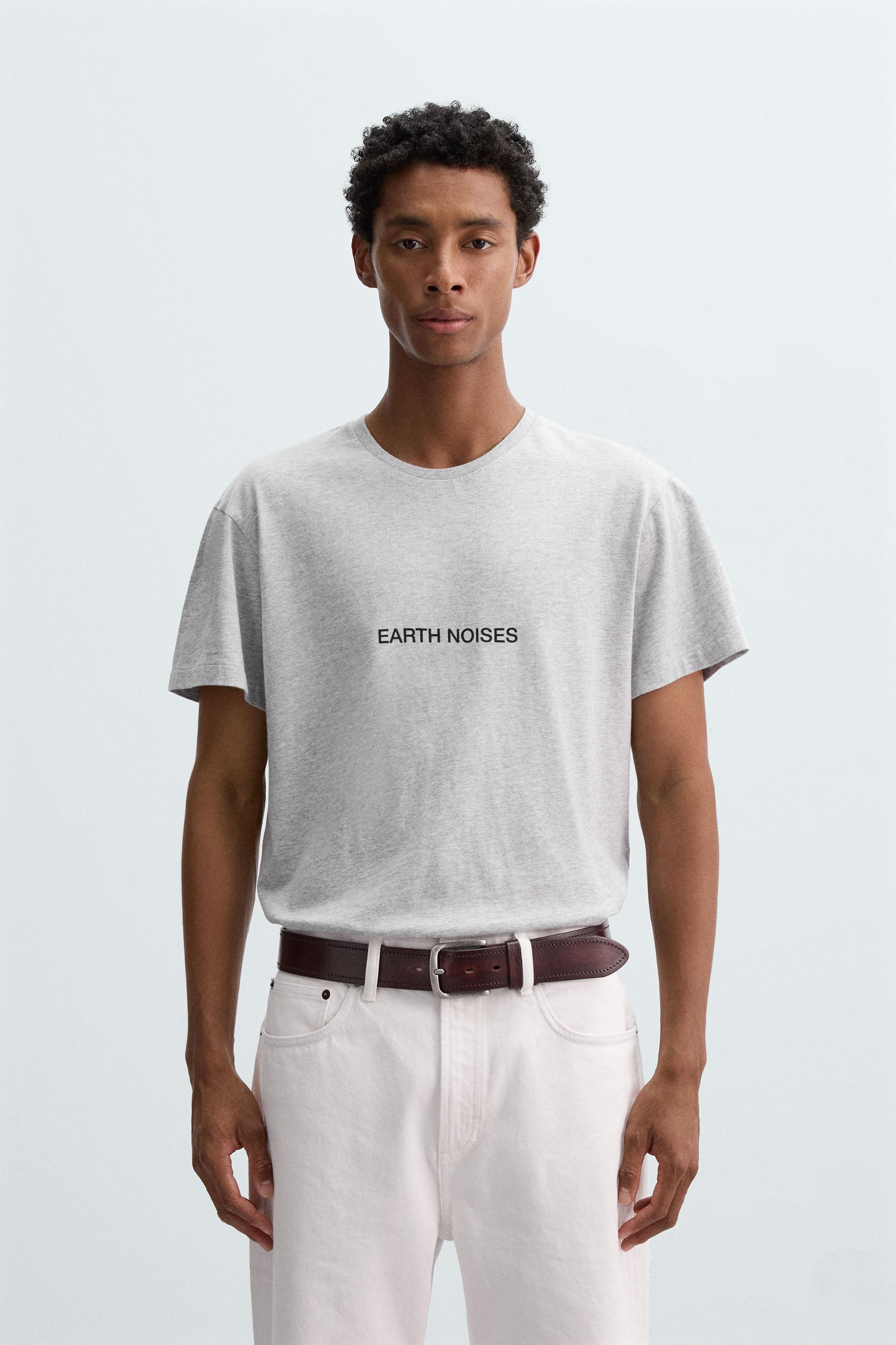 【ZARA】テキストTシャツ グレーマール | 3253/342/803 ZARA】テキストTシャツ グレーマール | 3253/342/803 (ZARA/T