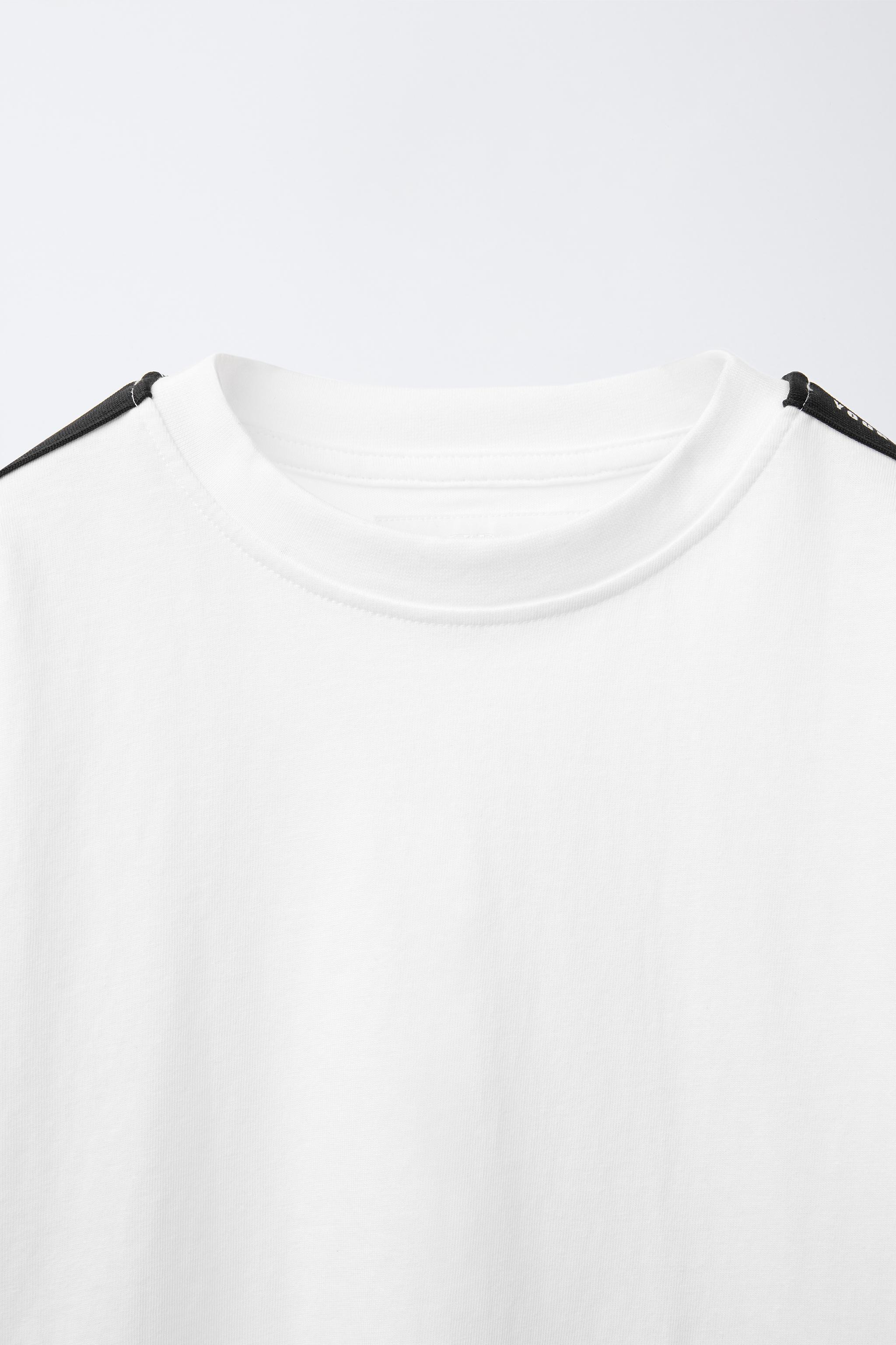 STRIPE SPORTY T-SHIRT - White | ZARA United States