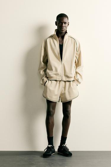 RETRO CONTRAST SWEATSHIRT - Oyster-white by Zara - Image 0