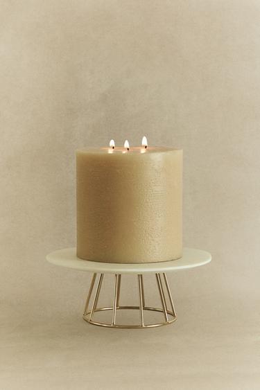 MARBLE AND METAL TEALIGHT HOLDER - Golden by Zara - Image 5