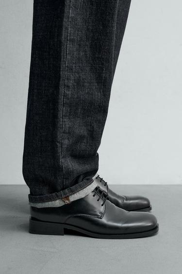 LEATHER DRESS SHOES - Black by Zara - Image 0