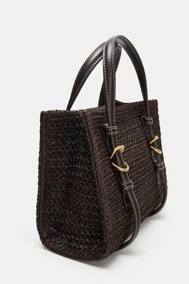 MINI SAC SHOPPER - Chocolat de Zara - Image 3