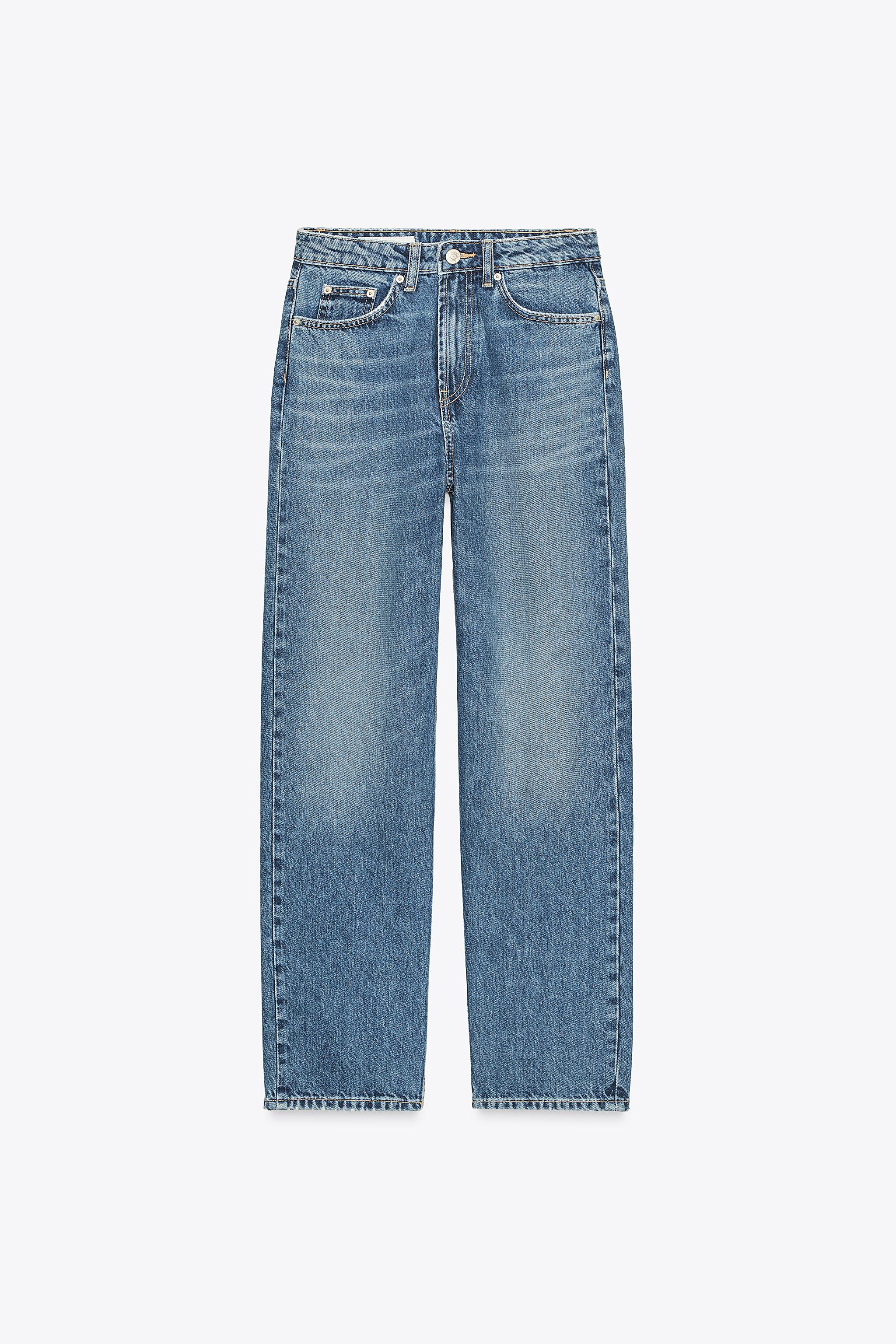 TRF MOM FIT HIGH WAIST JEANS Navy blue ZARA United States