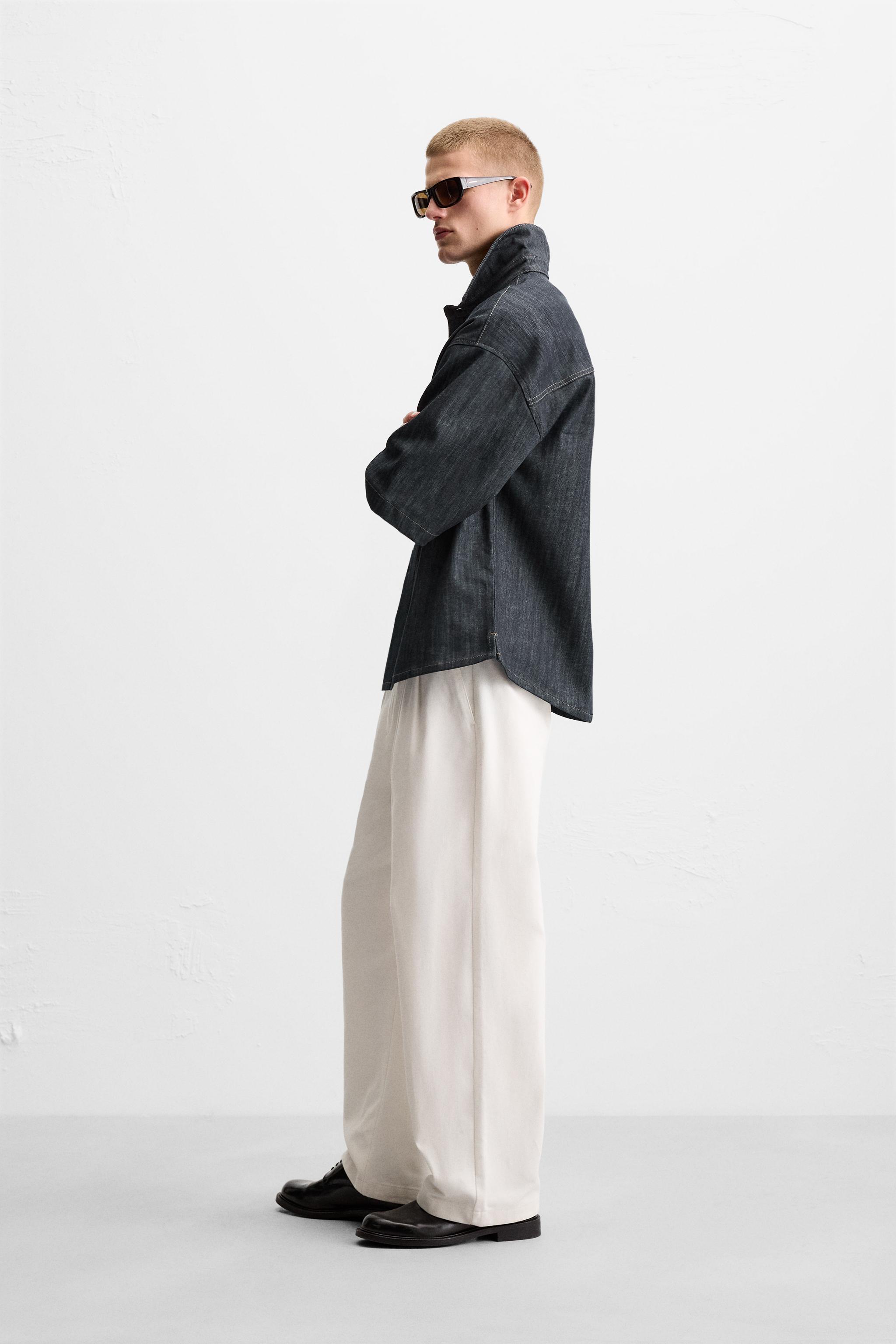 【ZARA】オーバーサイズフィット デニムシャツ 3991/423/405 オーバーサイズフィット デニムシャツ - インディゴブルー