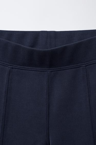 PANTALON ÉVASÉ À NERVURES - Bleu de Zara - Image 2