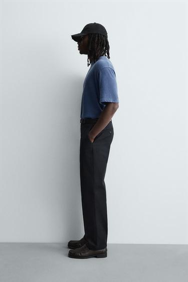 T-SHIRT EN MAILLE COUPE BOXY - Bleu de Zara - Image 3