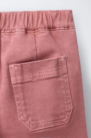 PANTALON SERGÉ MARINE NERVURE - Rose de Zara - Image 3