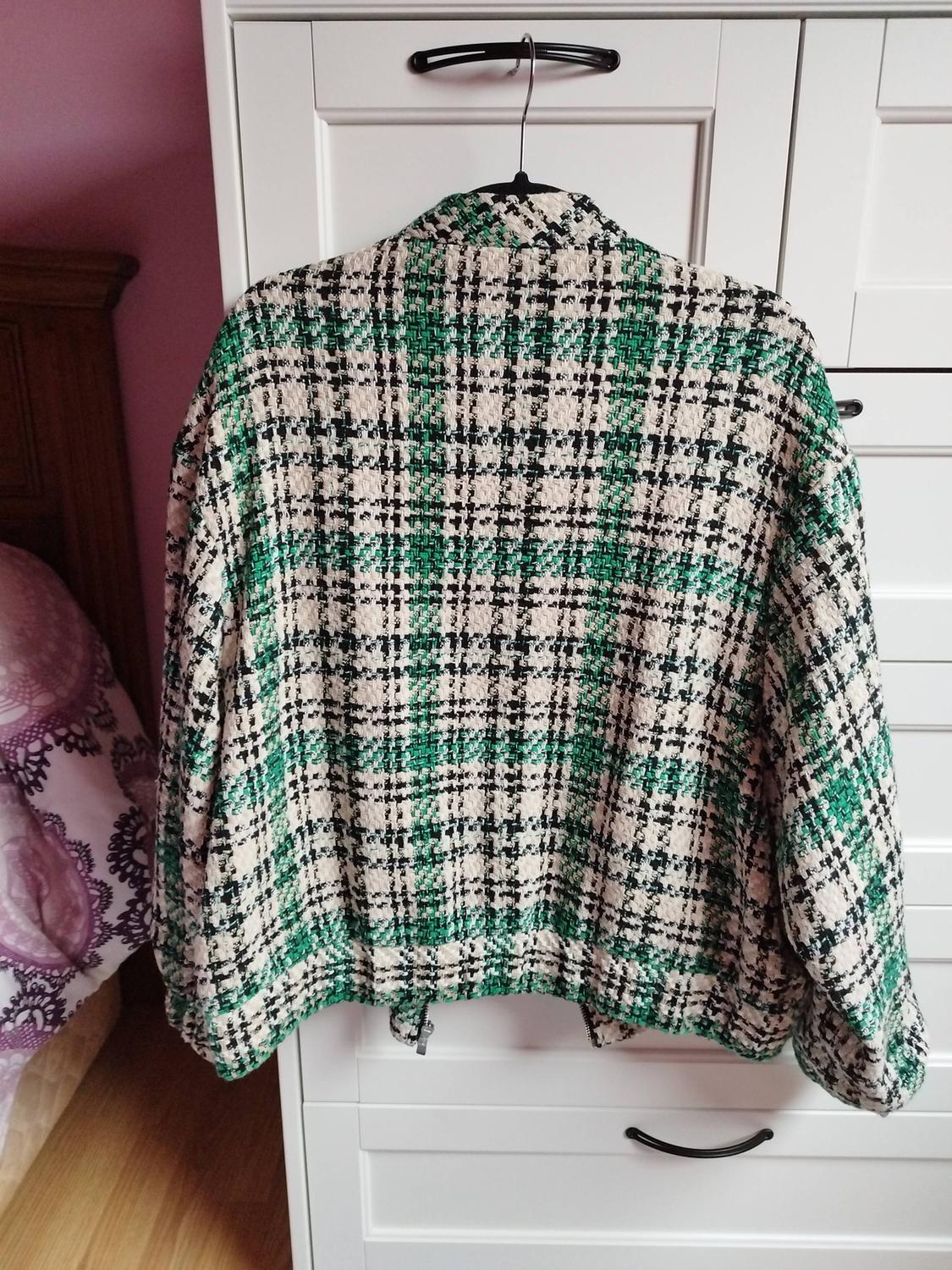 CHECK TEXTURED BOMBER JACKET - Image 6
