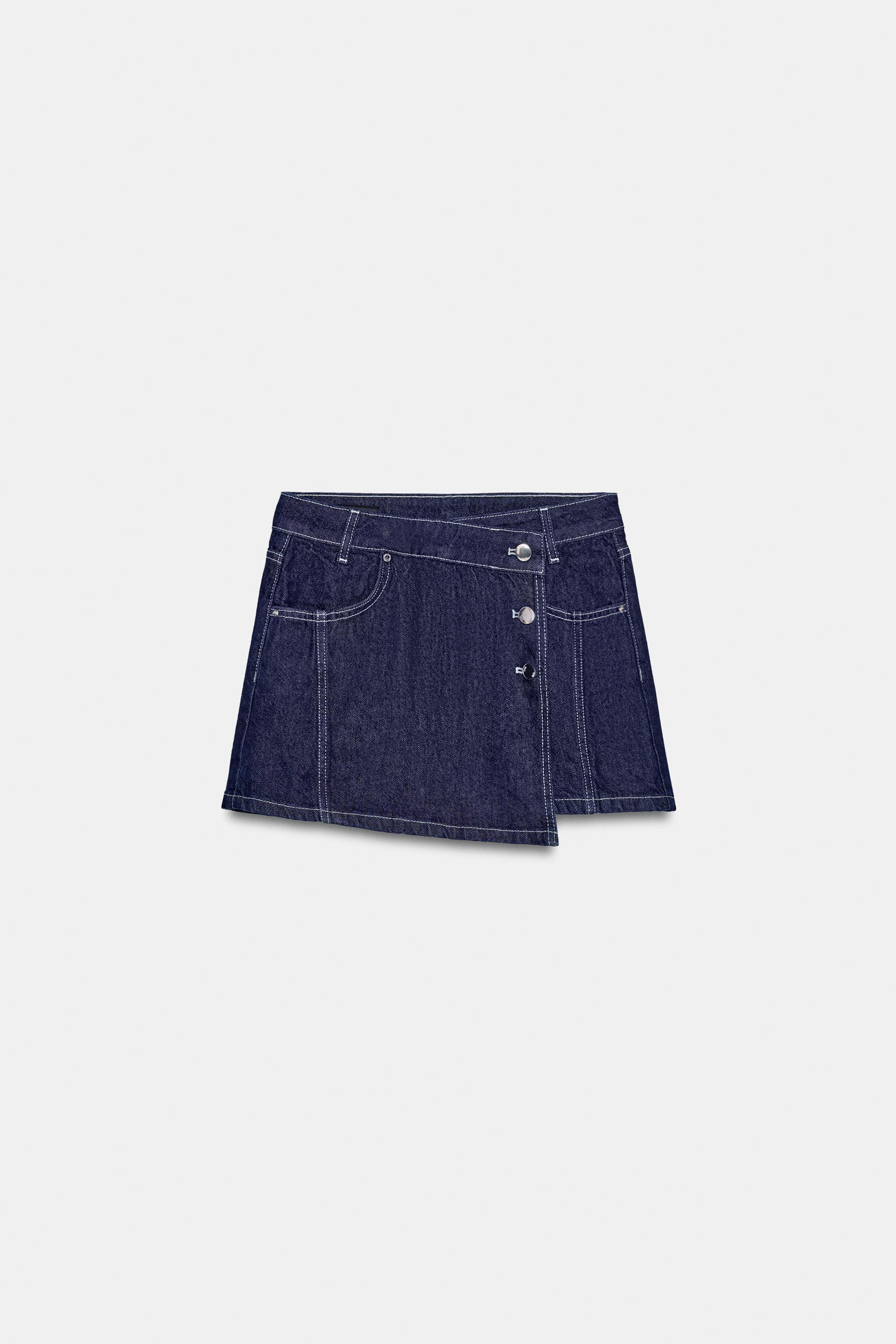 JUPE-PANTALON Z1975 EN JEAN CROISÉE