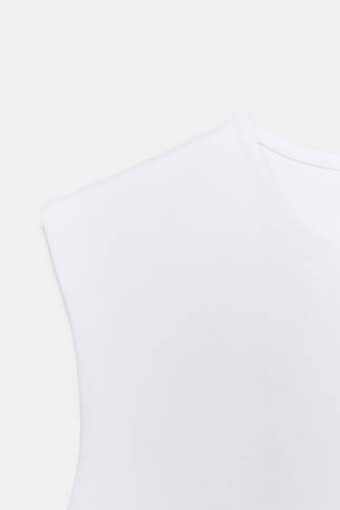 T-SHIRT SANS MANCHES - Blanc de Zara - Image 8