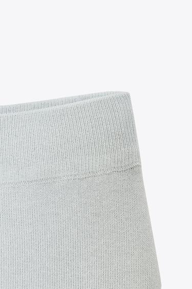PLAIN KNIT MIDI SKIRT - Pearl grey by Zara - Image 10