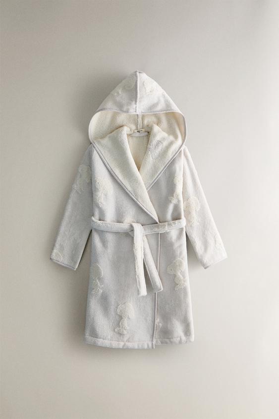 CHILDREN'S PEANUTS™ SILHOUETTE VELOUR BATHROBE - Szürke | ZARA ...