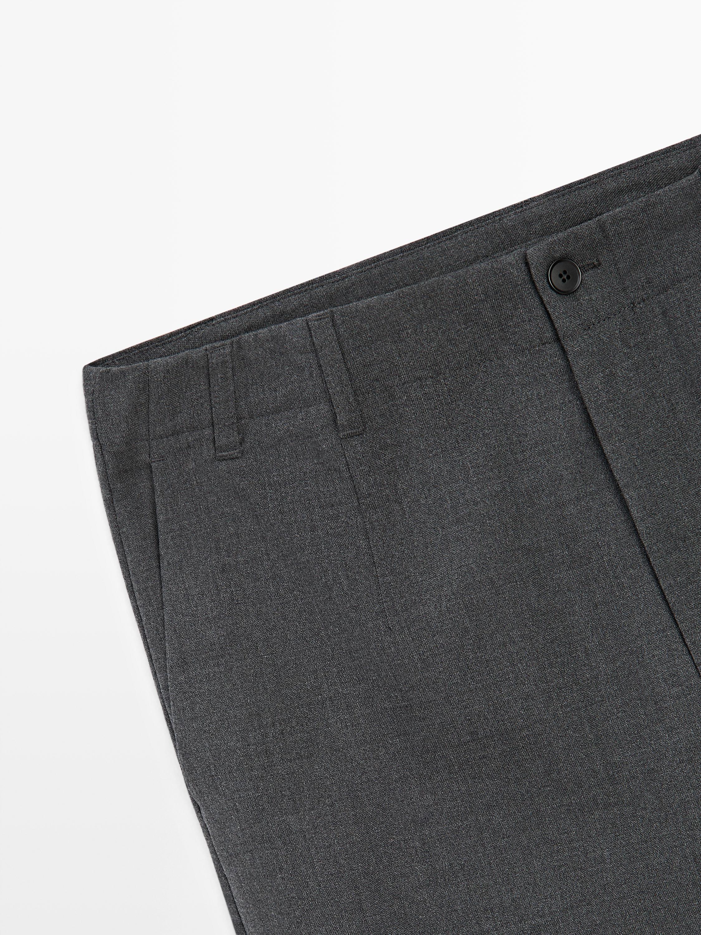 Pantalon texturé laine froide