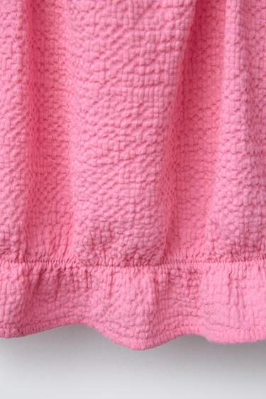 WAVY TRIM TEXTURED TOP - Mid-pink by Zara - Image 3